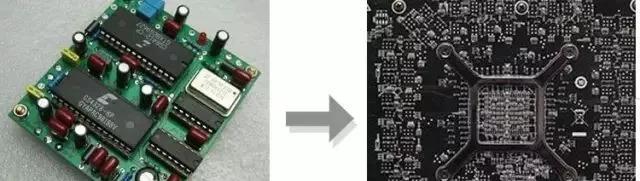 PCBA元器件由大變小，由稀疏到密集的變化趨勢